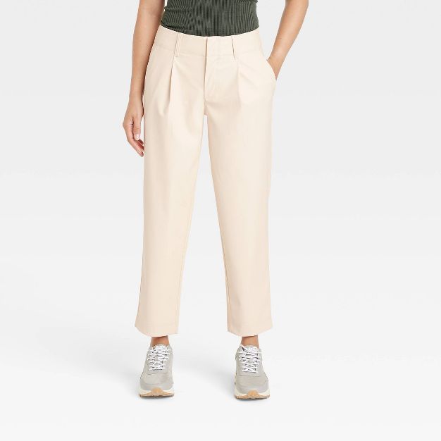 Women's High-Rise Faux Leather Tapered Ankle Pants - A New Day™ | Target