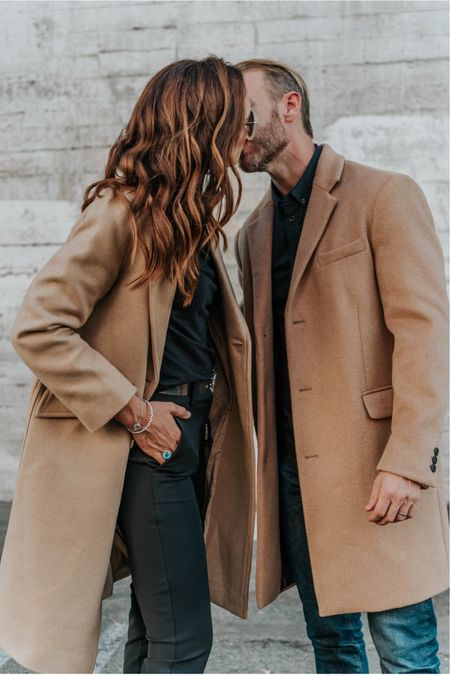 Coat twins.  His and her camel coats.  Other men’s options as well.

#LTKSeasonal #LTKstyletip #LTKmens