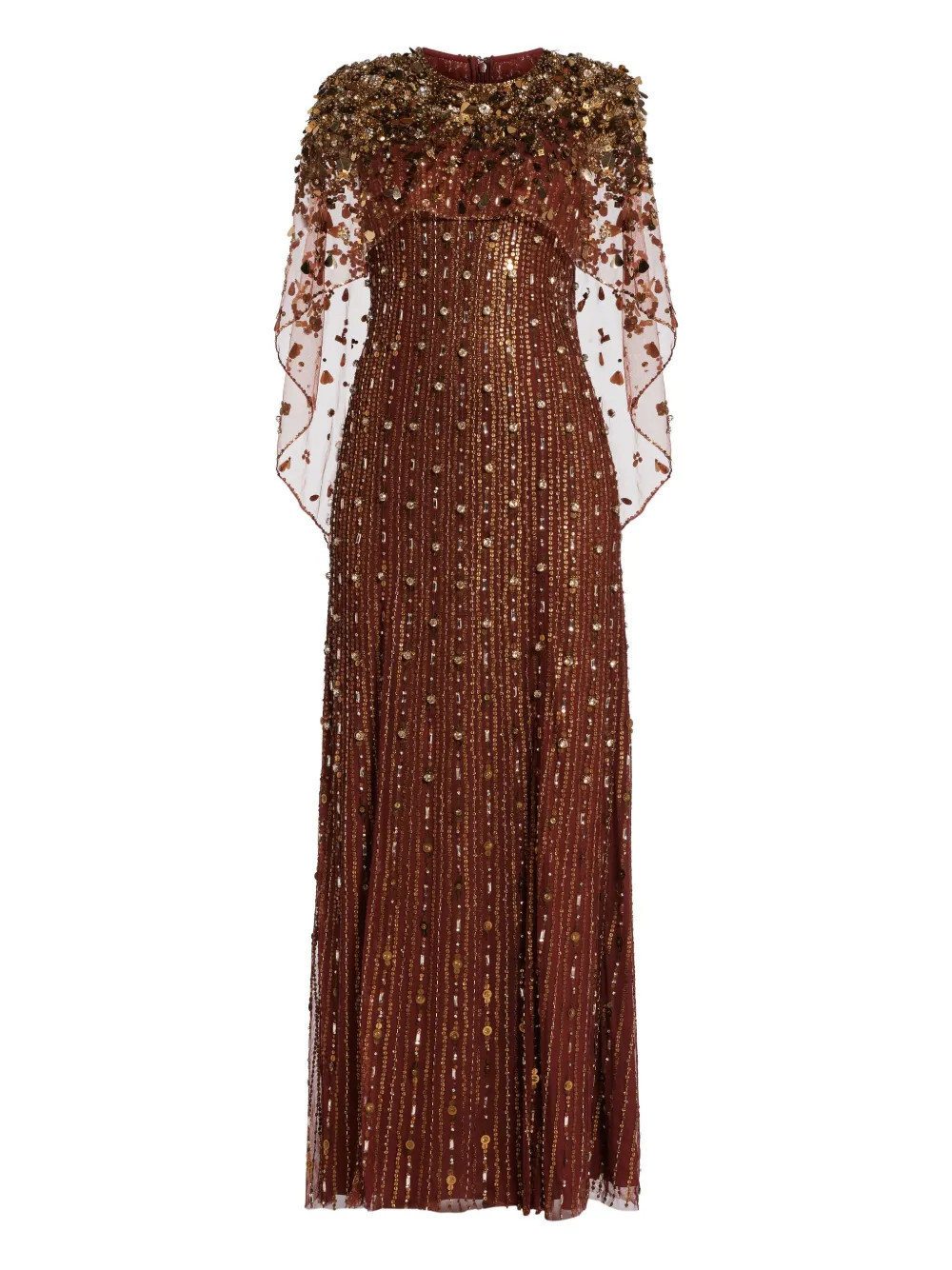 Jenny Packham Nettie dress - Brown | Farfetch Global