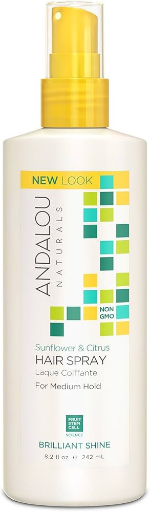 Andalou Naturals Brilliant Shine Hair Spray, Sunflower & Citrus, Styling and Hair Shine Spray wit... | Amazon (US)
