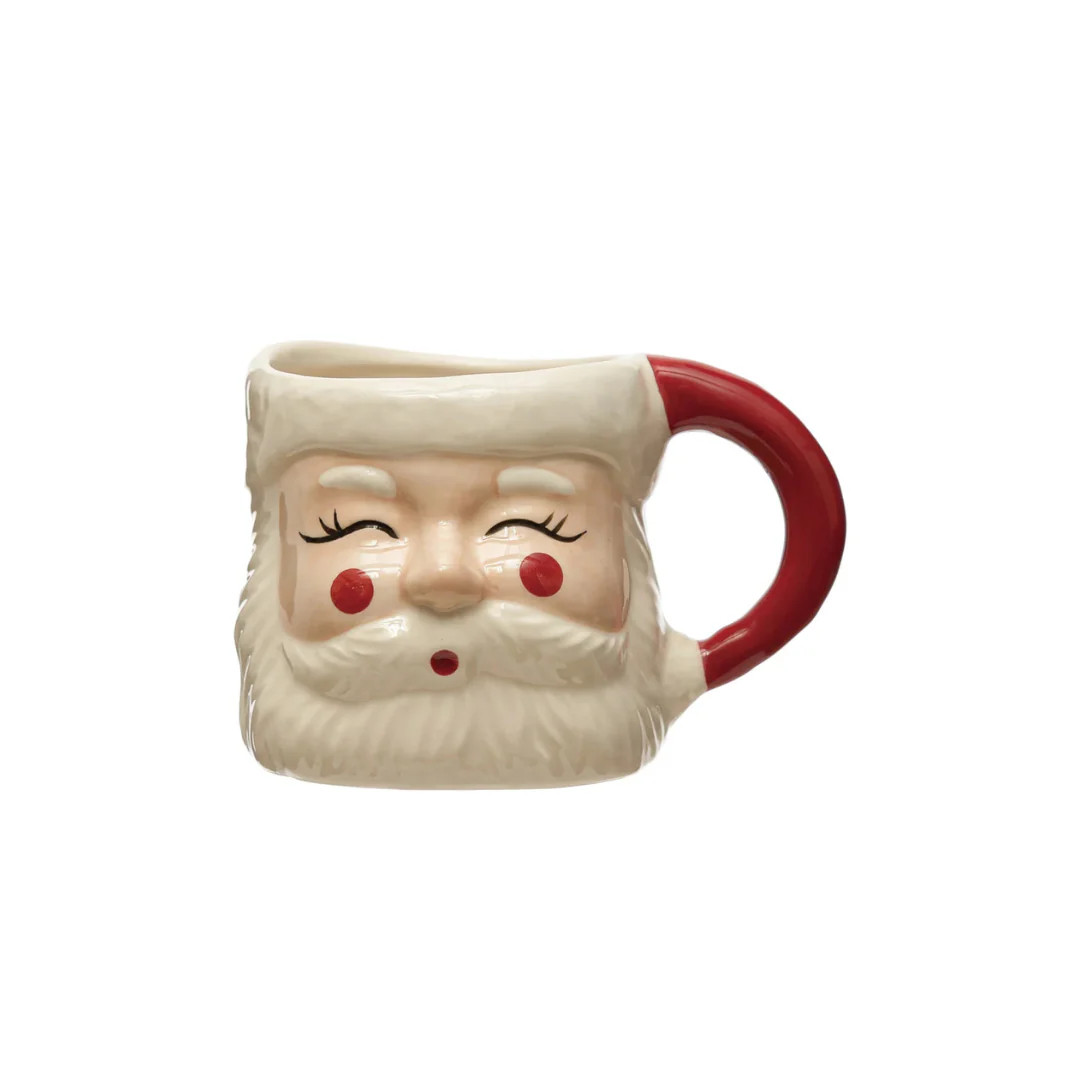Cheery Santa Mug | Pink Antlers