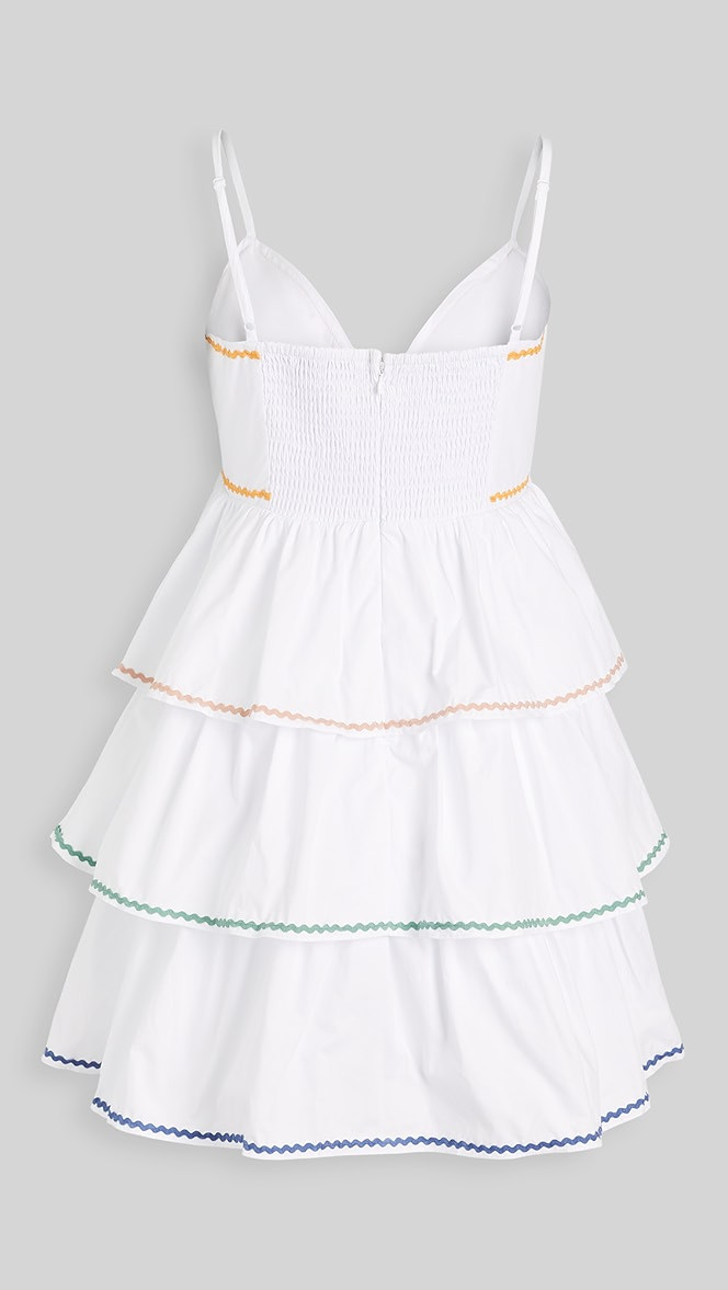 Colorblock Wave Trim 3 Tiered Dress | Shopbop