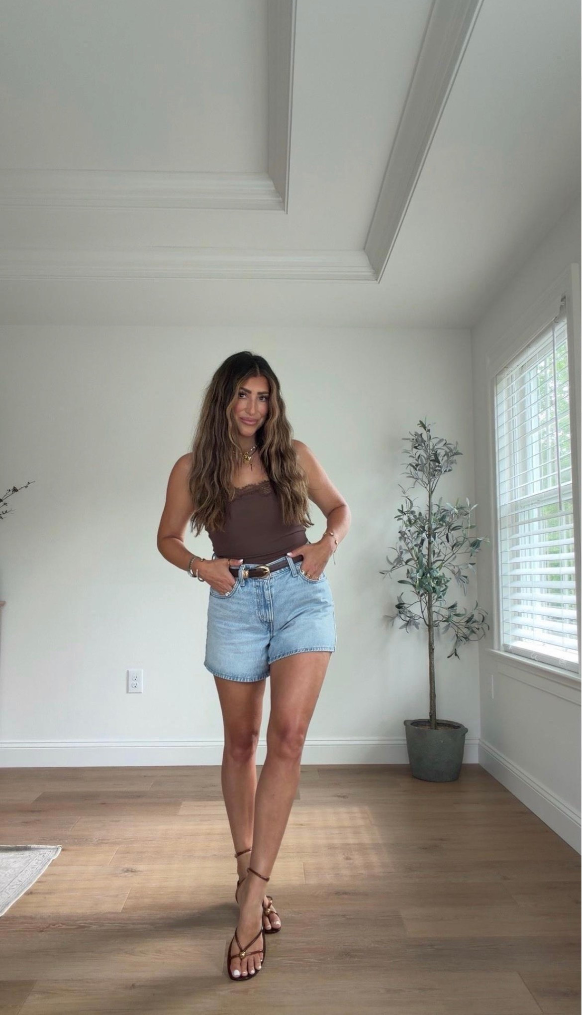 Easy summer outfit. Cinch waist shorts. Size 28 and small tank

#LTKSeasonal #LTKSaleAlert #LTKTravel