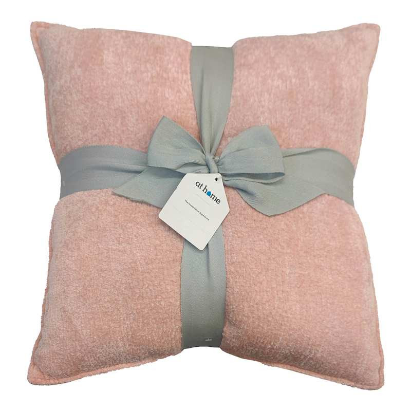 2-Pack Pink Textured Chenille Throw Pillows, 18" | At Home