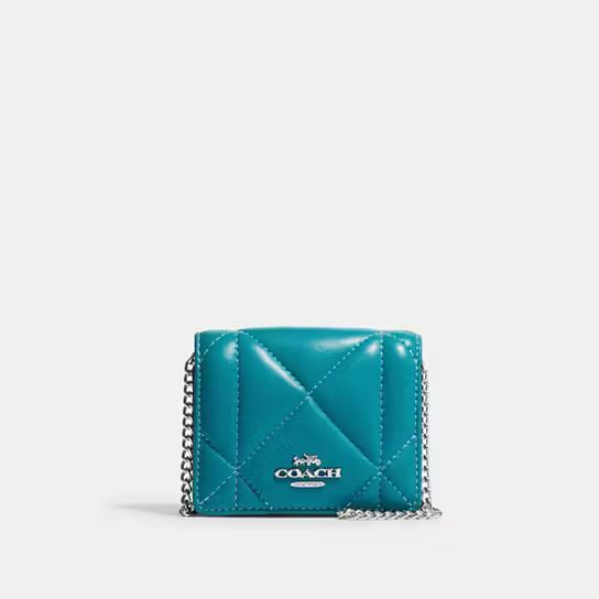 Mini Wallet On A Chain With Puffy Diamond Quilting | Coach Outlet