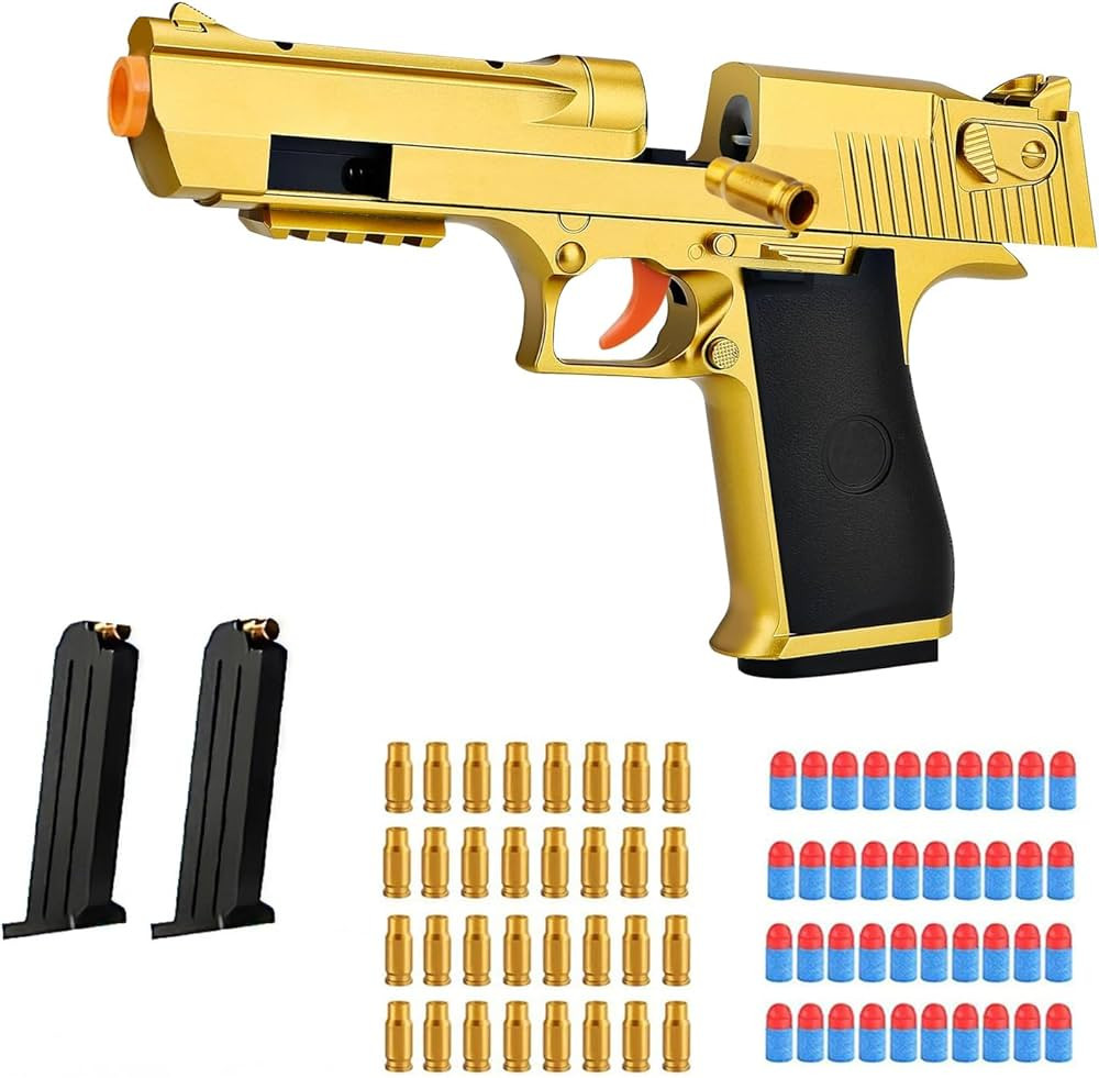 Toy Gun Pistols,Toy Guns with Soft Bullets - Perfect Toy for Kids and Adults of All Ages(Gold) | Amazon (US)