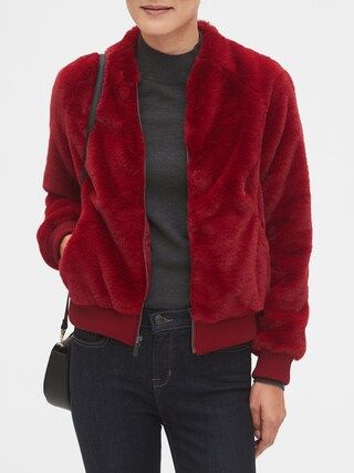 Faux-Fur Bomber | Banana Republic Factory