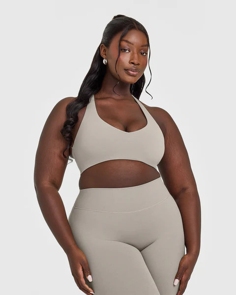 SoftMotion™ Bralette with White Logo 
 Warm Sand | Oner Active (UK / US)