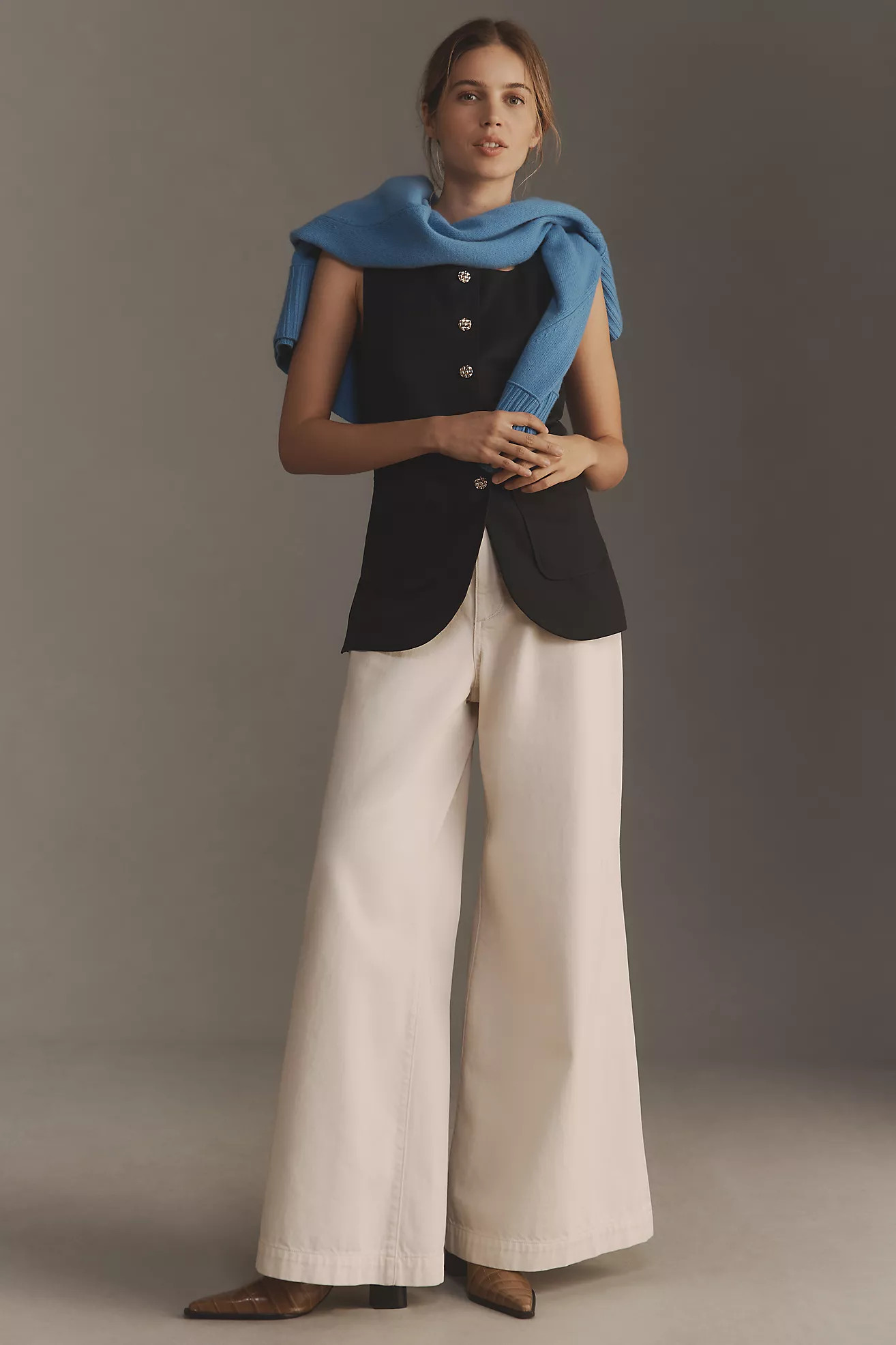 Maeve Button-Front Vest | Anthropologie (US)