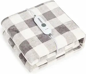 WOOMER [5 Year Warranty Electric Heated Throw Blanket(50"x 60"), Soft Flannel Fast Heating Blanke... | Amazon (US)