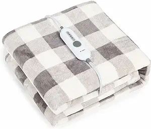 WOOMER [5 Year Warranty Electric Heated Throw Blanket(50"x 60"), Soft Flannel Fast Heating Blanke... | Amazon (US)