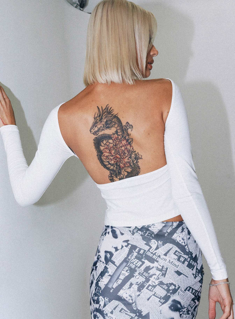 Rixie Long Sleeve Top White | Princess Polly US