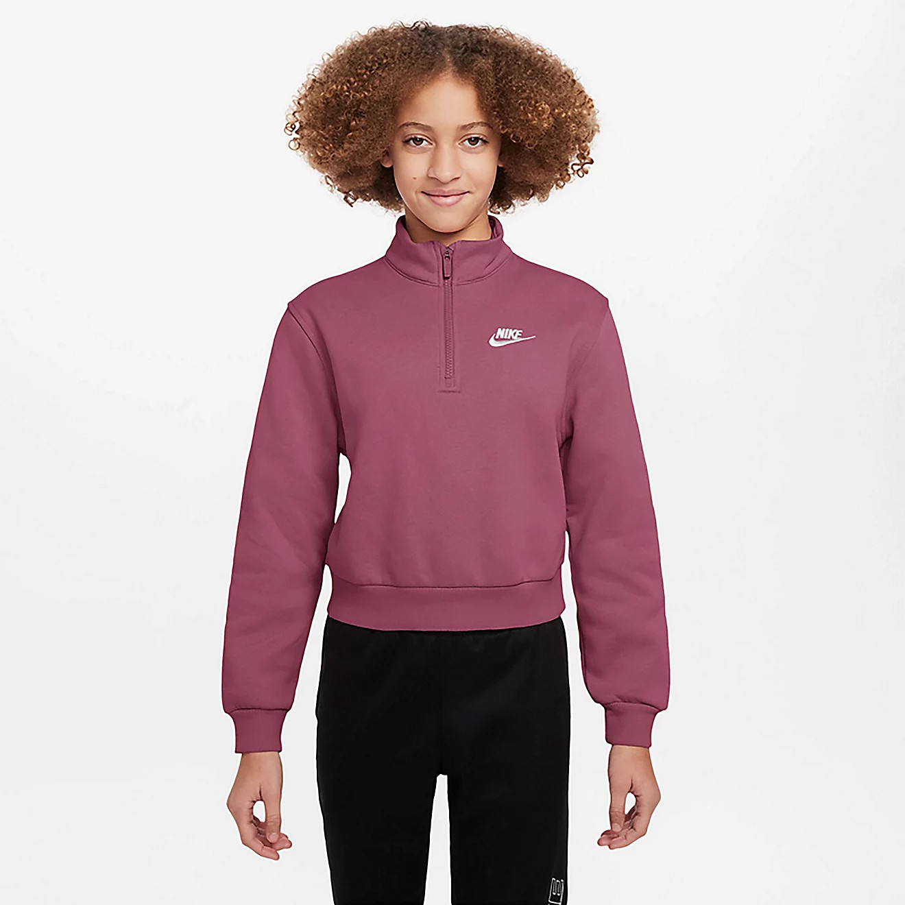 Nike Girls' Sportswear Club Fleece 1/2-Zip Pullover | Academy Sports + Outdoors