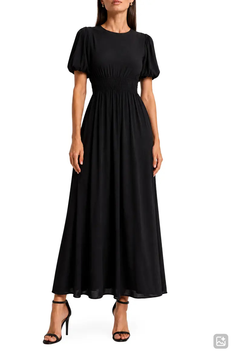 BY DESIGN Ophelia Puff Sleeve Maxi Dress (Women) | Nordstromrack | Nordstrom Rack