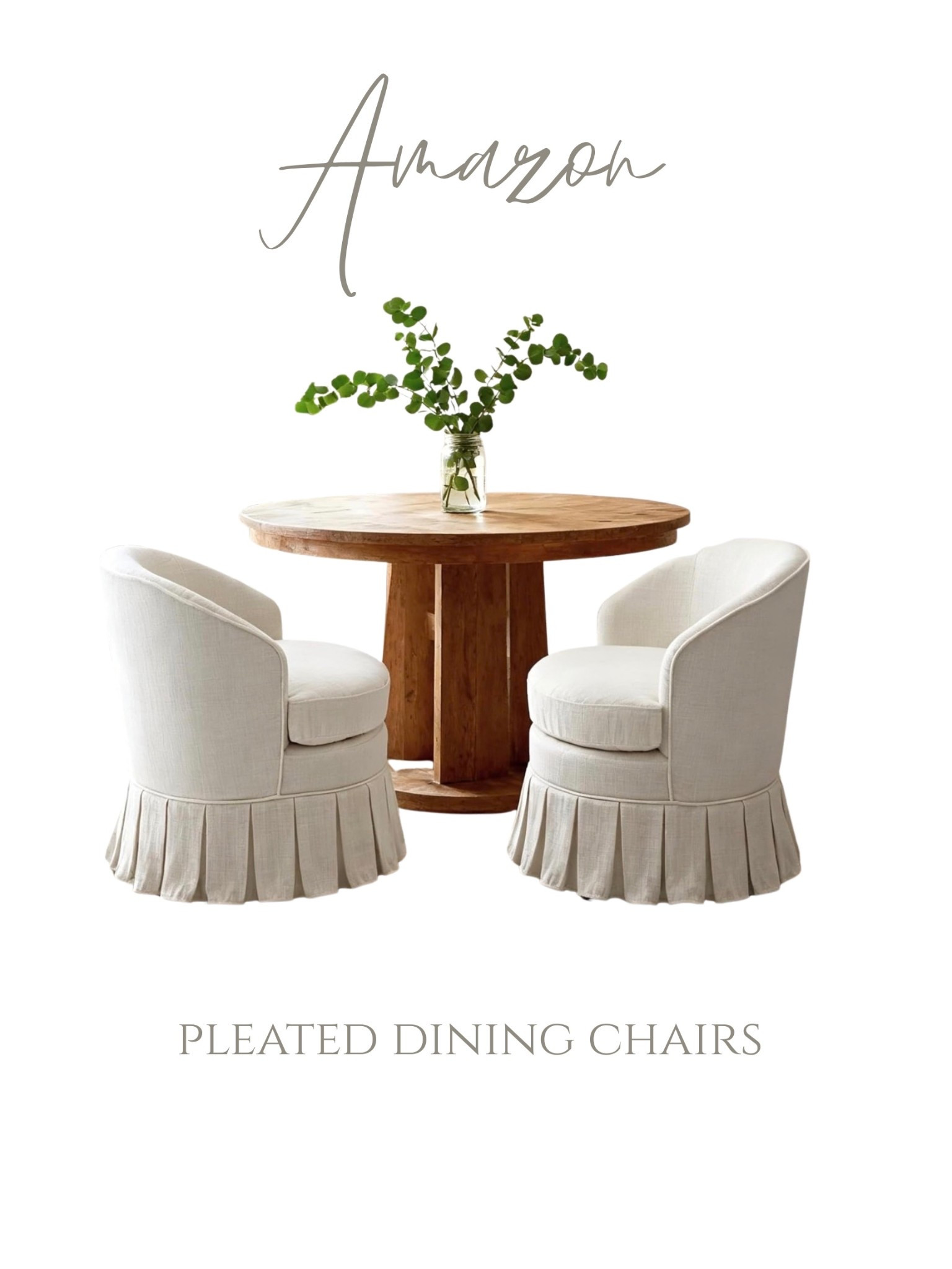 Love these pleated dining chairs from Amazon!  They come in a set of two  

#LTKHome