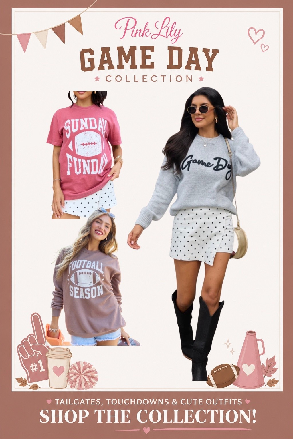 🏈 Saturdays are calling… and Pink Lily understood the assignment! 🤎🍂

Their College Gameday Collection is full of the cutest tees, sweatshirts, dresses, and accessories to cheer on your team in style. Whether you’re tailgating, heading to the stadium, or watching from home, these pieces are perfect for fall football season! 🙌

✨ Shop my favorite game day finds through my LTK before they sell out!

#LTKStyle #LTKSeasonal #PinkLily #CollegeGameday #GameDayStyle #TailgateOutfit #FootballFashion #FallStyle #CollegeFootball #GameDayOutfit #WeekendStyle #ShopTheLook #FallFashion

#LTKdayinmylife #LTKootd #LTKActive