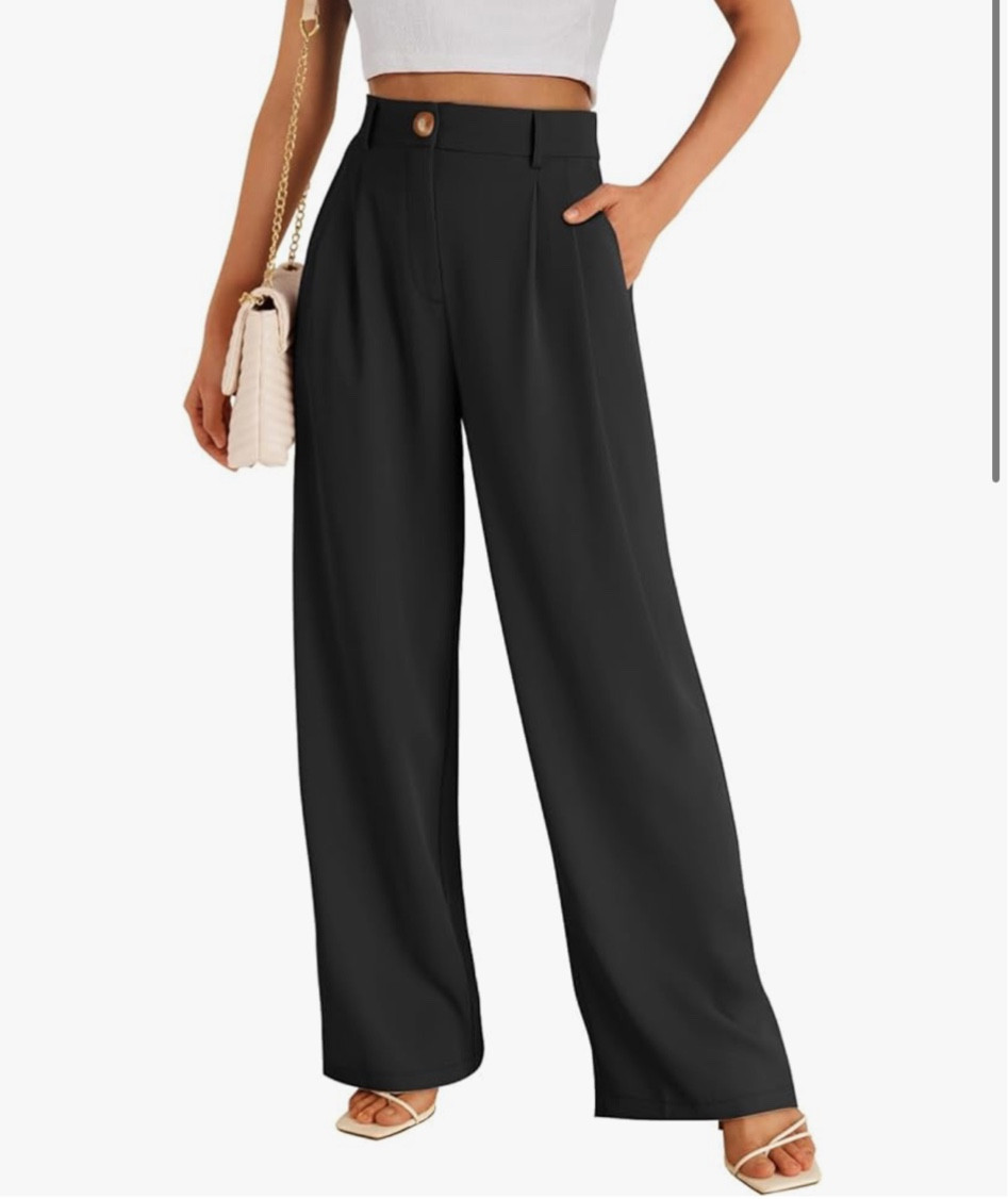 The most perfect dress pants from Amazon! 
They have a stretchy waist band and perfect length for me. 

Work outfit ideas | office attire 

#LTKfindsunder50 #LTKU #LTKworkwear