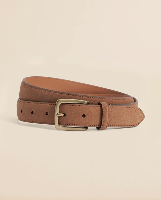 Brooks Brothers Men's Suede Dress Belt | Brown | Size 40 | Brooks Brothers