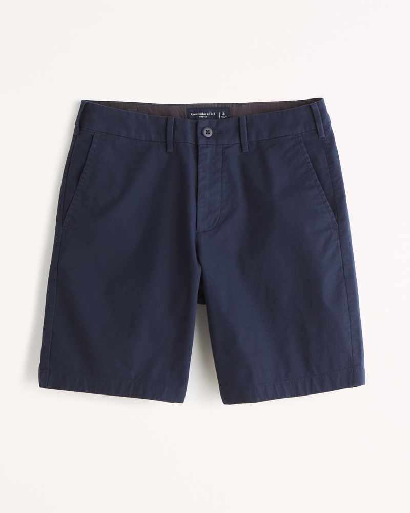 Abercrombie & Fitch Men's Plainfront Shorts in Navy Blue - Size 28 | Abercrombie & Fitch (US)