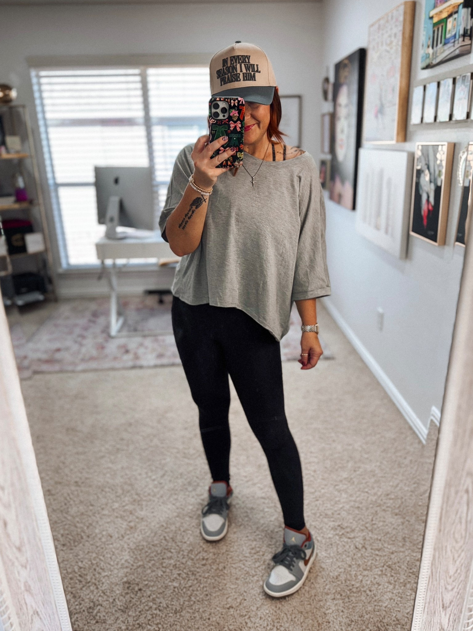 Casual road trip fit 🛣️ love this $14.99 oversized Amazon crop tee