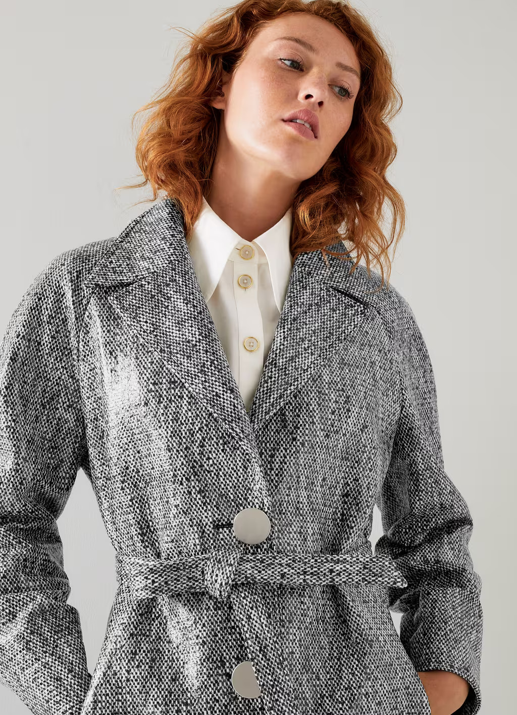 Gigi Coated Italian Tweed Coat | L.K. Bennett (UK)