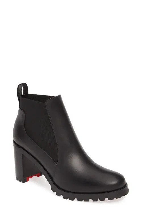 Christian Louboutin Marchacroche Chelsea Bootie in Black at Nordstrom, Size 5Us | Nordstrom