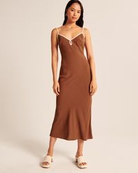 Women's Keyhole Slip Maxi Dress | Women's New Arrivals | Abercrombie.com | Abercrombie & Fitch (US)