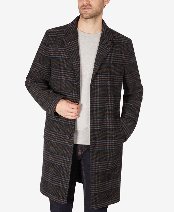 Tommy Hilfiger Men's Addison Wool-Blend Trim Fit Overcoat & Reviews - Coats & Jackets - Men - Mac... | Macys (US)