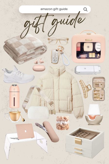 Amazon gift guide! 
Amazon gifts, Amazon finds, Amazon fashion, blanket, key cover, blue light blocking glasses, makeup case, earbuds, beats, sneakers, puffer jacket, claw clip, reading light, jewelry case, diffuser, coffee mug, laptop stand, laptop cover, scrunchies, whine glass chiller, gifts for her 

#LTKSeasonal #LTKGiftGuide #LTKHoliday