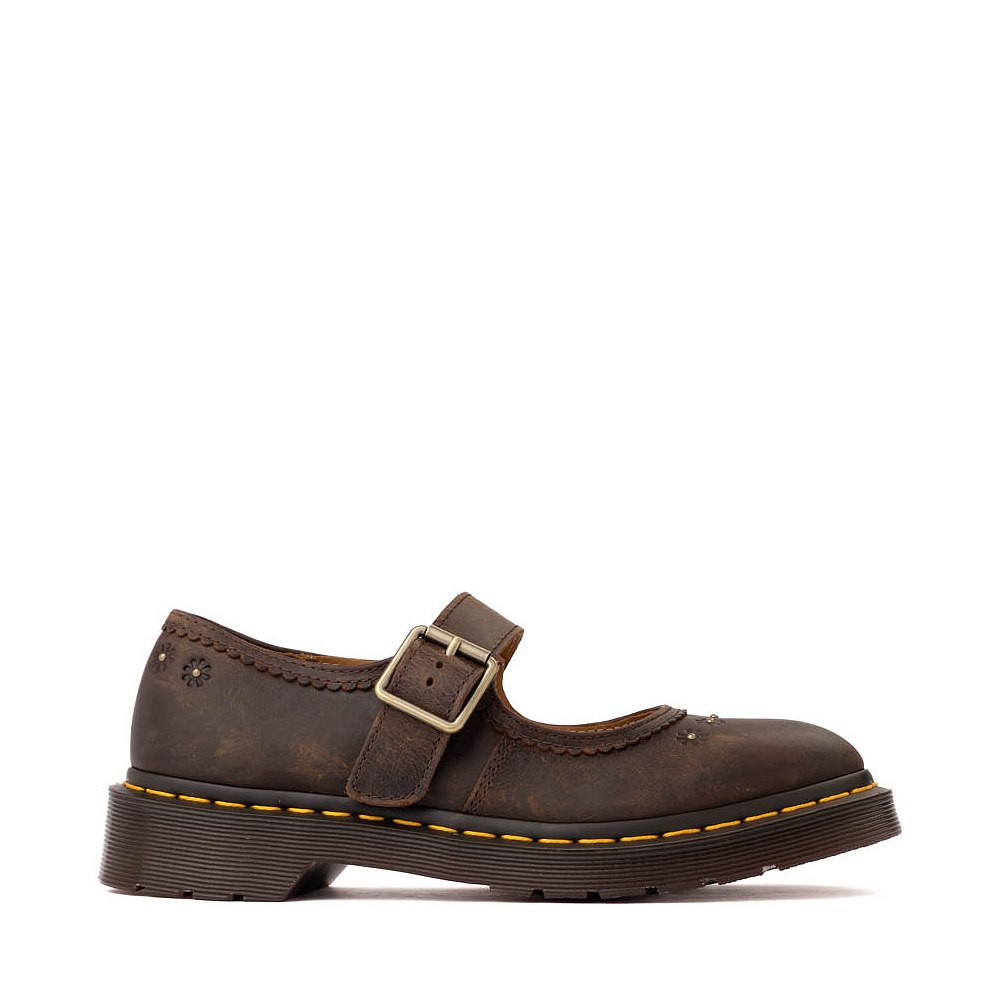Womens Dr. Martens Flower Mary Jane - Dark Brown | Journeys
