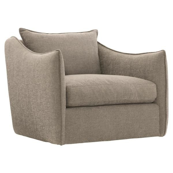 Joli Portobello Grey Upholstered Swivel Accent Chair | Scout & Nimble