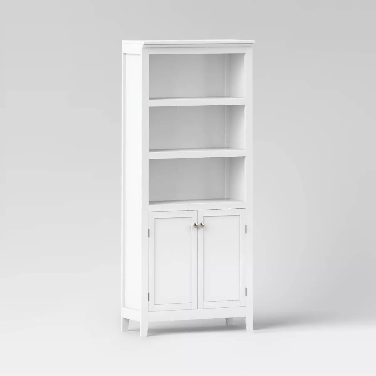 72" Carson 5 Shelf Bookcase with Doors White - Threshold™ | Target