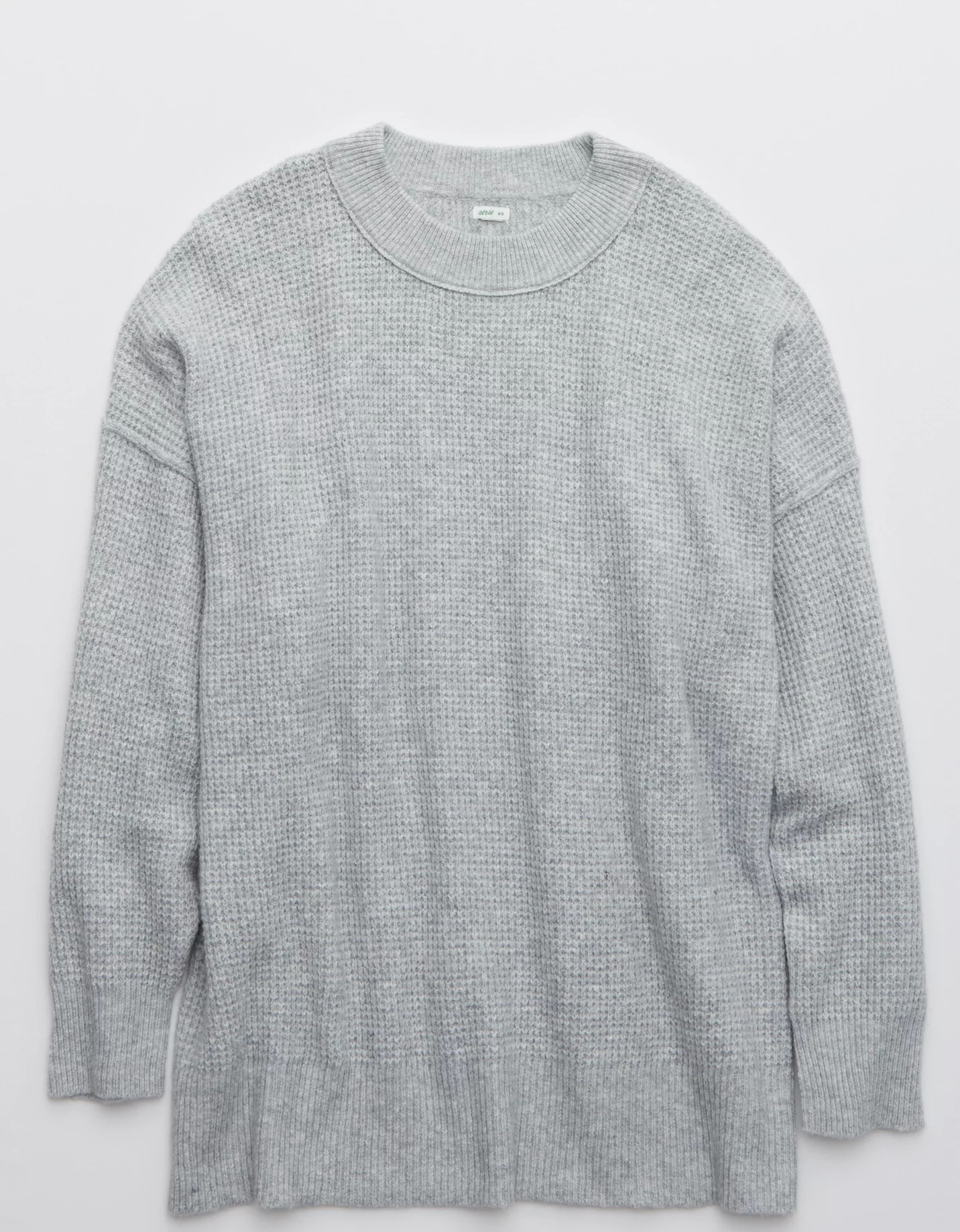 Aerie Waffle Oversized Crew Sweater | American Eagle Outfitters (US & CA)