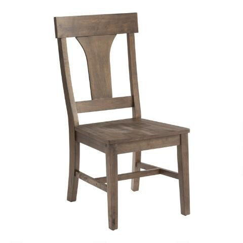 Smoke Brown Rustic Wood Brinley Dining Chairs Set of 2 | World Market