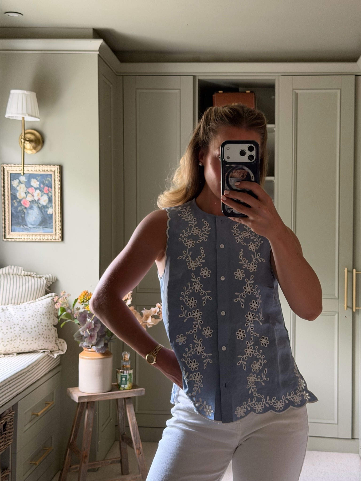 Love this blue embroidered top for summer

#LTKsummer