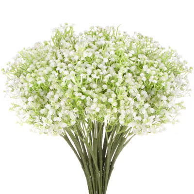 Unique Bargains Artificial Baby's Breath Faux Gypsophila Plastic Bouquets Real Touch Flowers 22.8" White 30 Pcs | Target