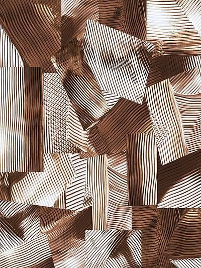 FLOW AND FLUX 12 SEPIA BROWN ABSTRACT  | Artfully Walls