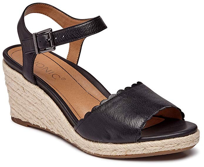 Vionic Women's Tulum Stephany Wedges - Espadrille Sandals with Concealed Orthotic Arch Support | Amazon (US)