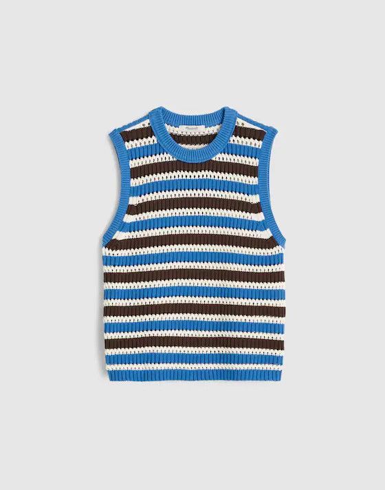 Open-Stitch Sweater Tank in 100% Cotton | Madewell