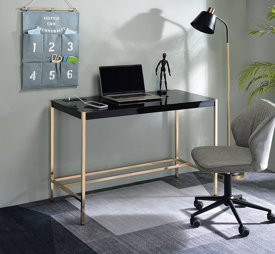 Knocbel 42in Contemporary Writing Desk with USB Port, Home Office Workstation Computer Desk Dress... | Amazon (US)