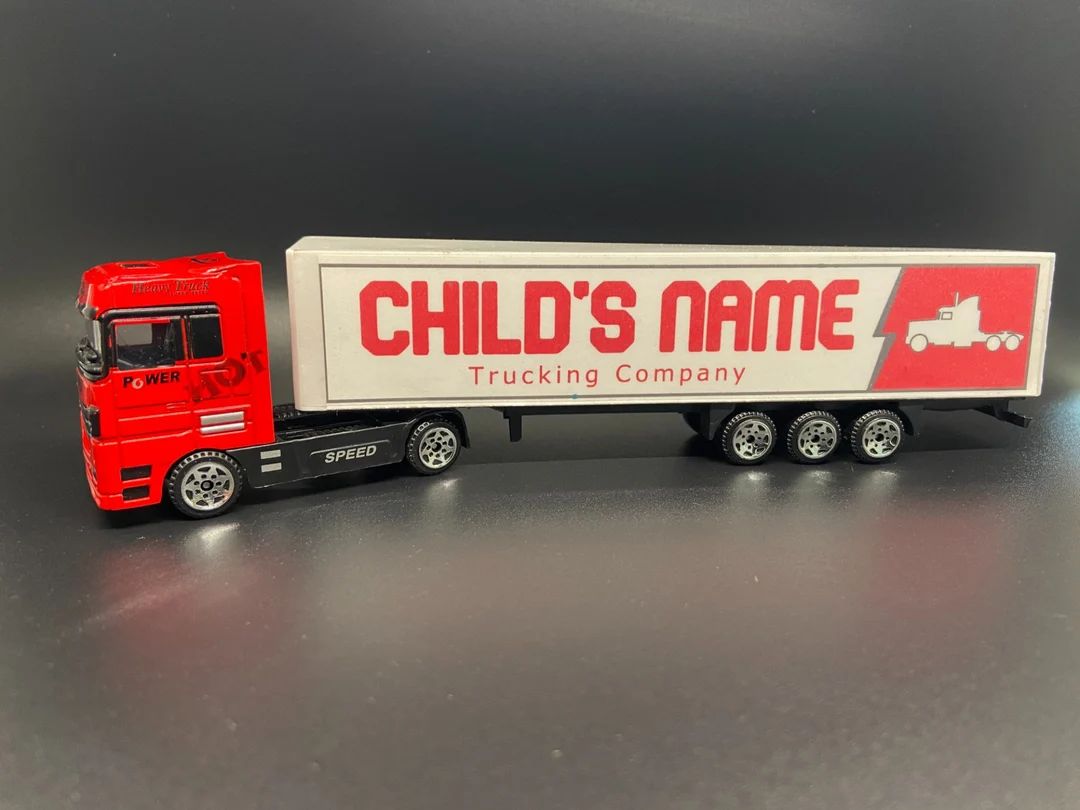 Personalized Toy Truck Customized With Your Child's Name on the Side of the Truck: Birthday Chris... | Etsy (US)