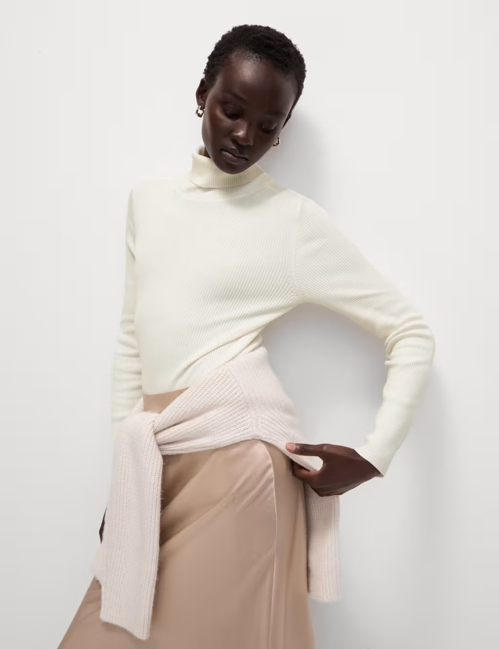 Ribbed Roll Neck Jumper | Marks & Spencer (UK)