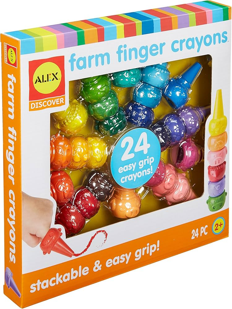 Alex Little Hands Farm Finger Crayons Kids Toddler Art and Craft Activity | Amazon (US)