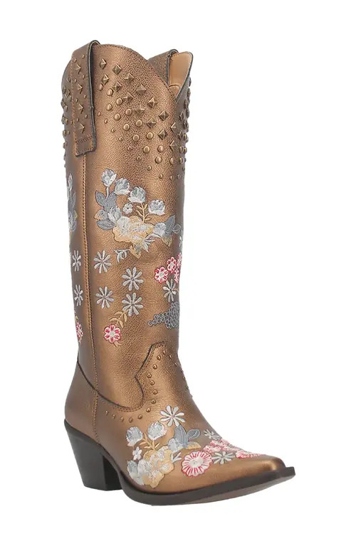 Dingo Poppy Western Boot in Bronze at Nordstrom, Size 9.5 | Nordstrom