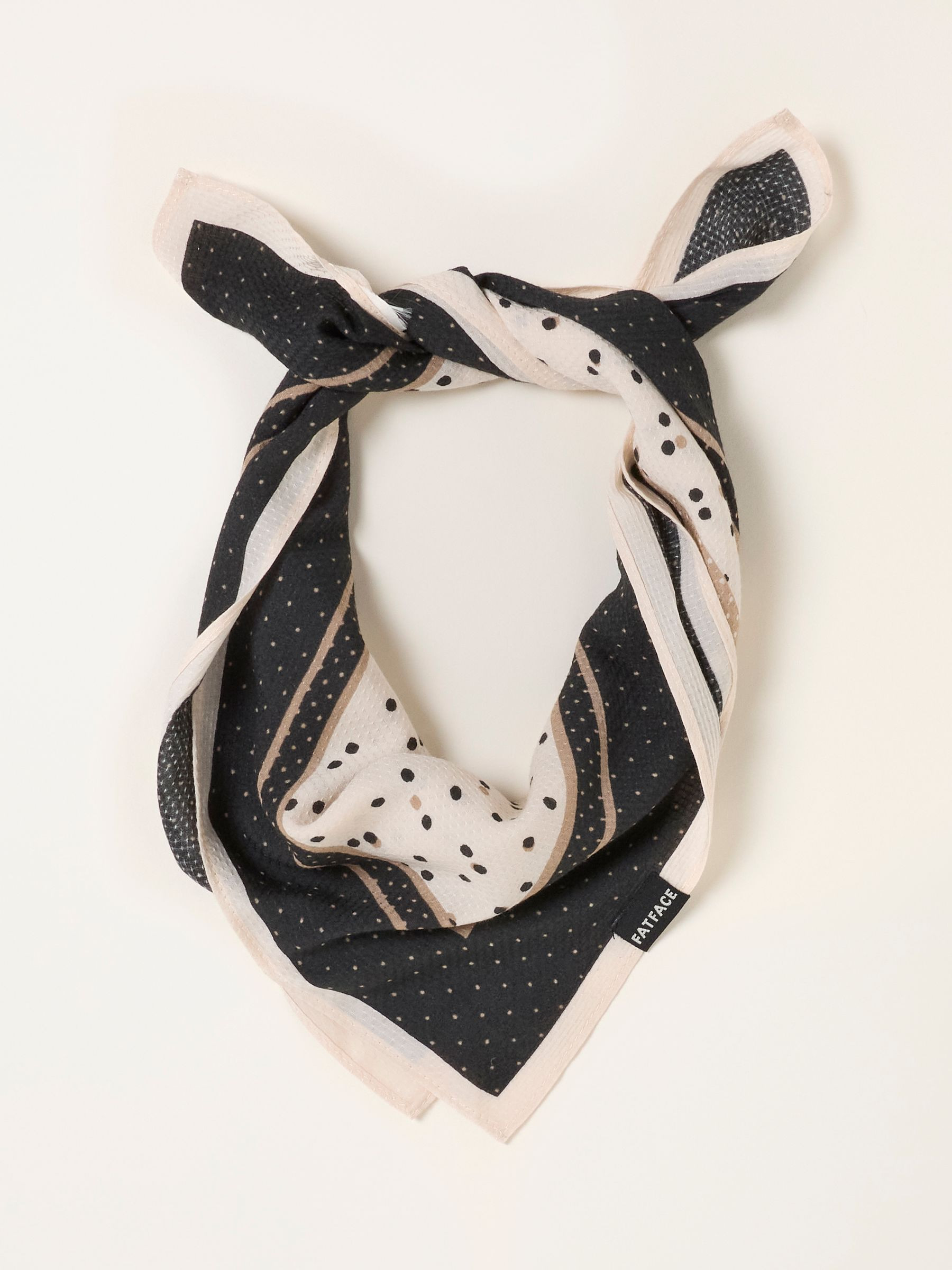 Ivory Polka Dot Hair Scarf | FatFace | Fat Face