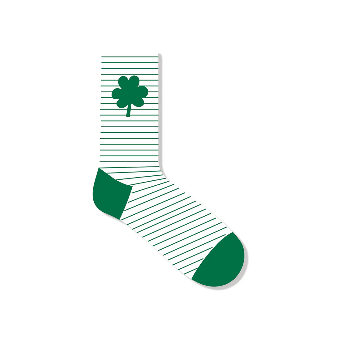 Striped Shamrock Socks | My Mind's Eye