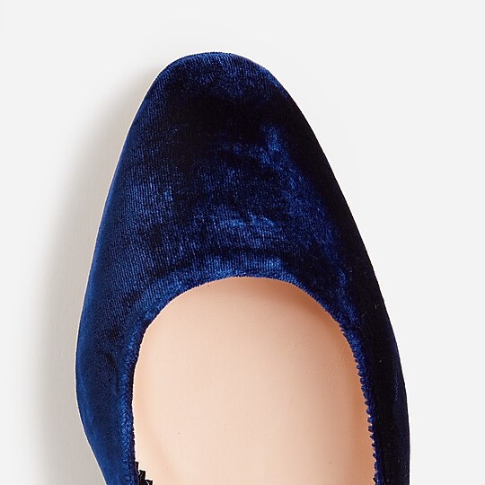 Millie ankle-strap heels in velvet | J. Crew US