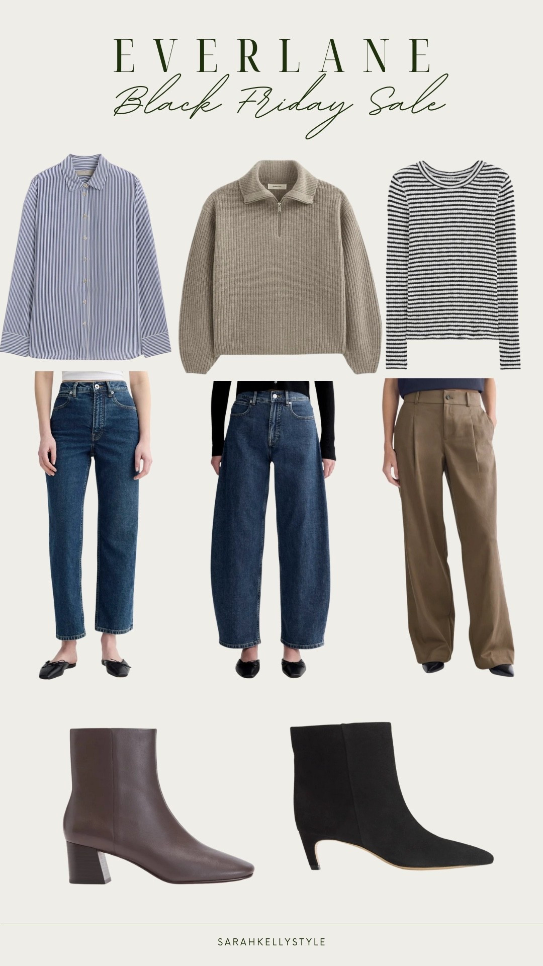 Everlane is the definition of timeless dressing, and their sale is the perfect moment to stock up on everyday essentials. Clean lines, neutral tones, and high-quality basics that build a capsule effortlessly. Linked everything I recommend.

#LTKCyberWeek #LTKHoliday #LTKOver40