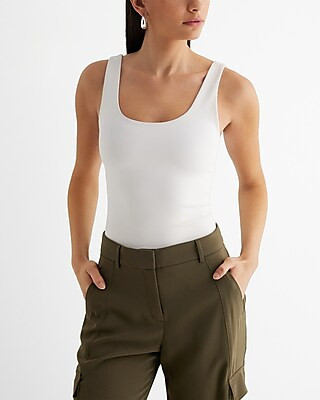 Body Contour High Compression Scoop Neck Thong Bodysuit | Express