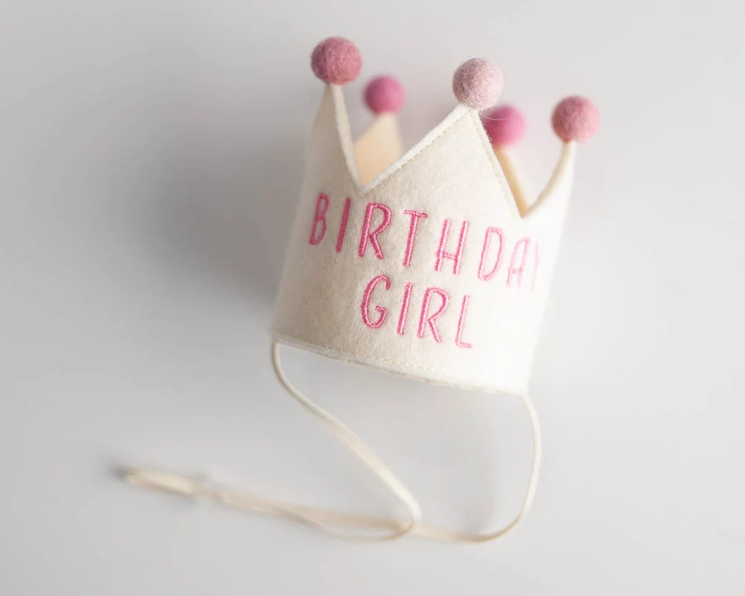 Baby Birthday Girl Crown First Birthday Crown Custom Baby Birthday Hats Baby Birthday Keepsake Ba... | Etsy (US)